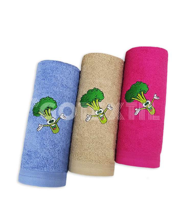 GOTEXTIL | PAÑOS COCINA TROVADOR BORDADOS BROCOLI PACK 3