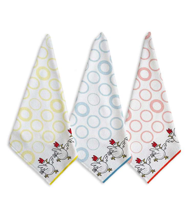 GOTEXTIL | PACK 3 PAÑOS COCINA CHICKEN SECANETA STILIA