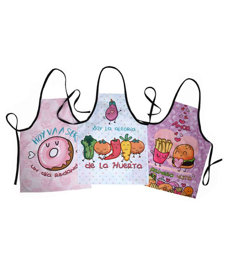 GOTEXTIL | Pack 3 Delantales cocina antimanchas CLARISS Stilia