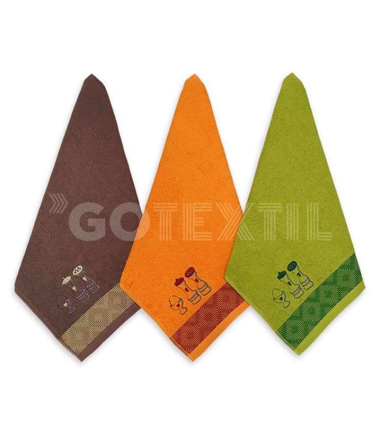 GOTEXTIL | PACK 3 PAÑOS COCINA BORDADOS 10197 VIDAL HOME