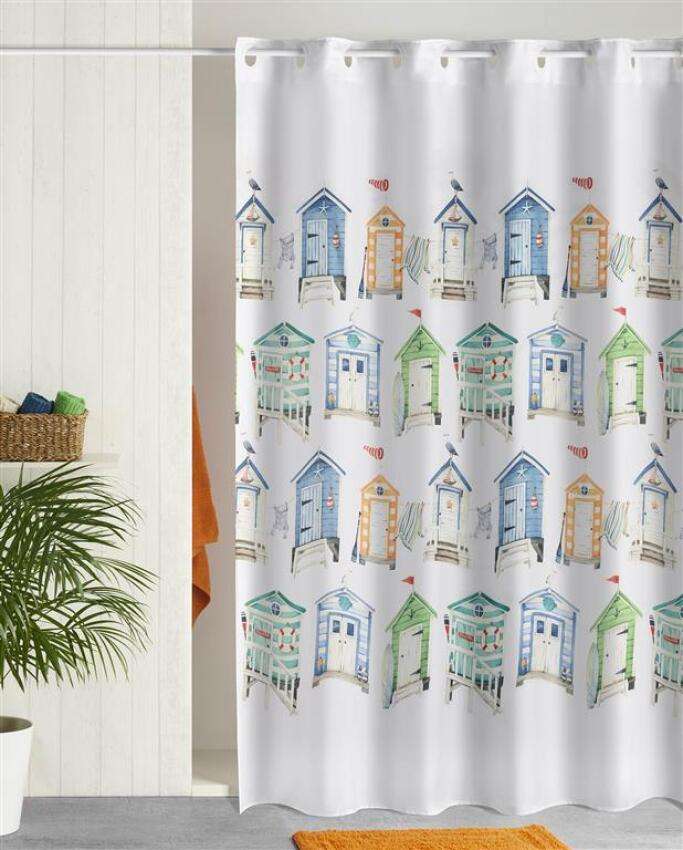 GOTEXTIL | CORTINA DE BAÑO MÁGICA CASITAS 292 ATENAS HOME 180x200cm