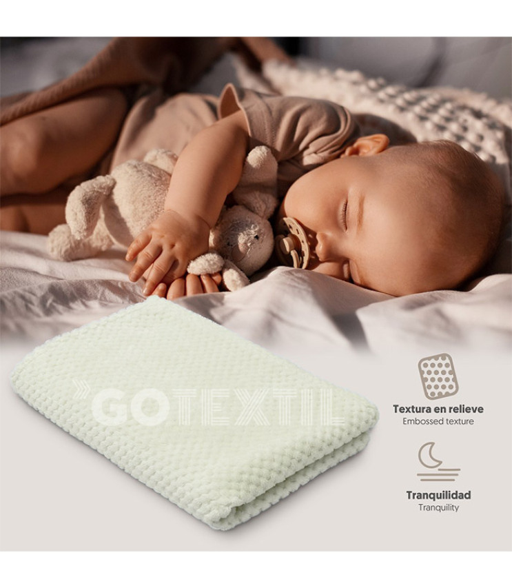 GOTEXTIL | Manta Bebé Popcorn Interbaby 00986 80x110 cm Extrasuave