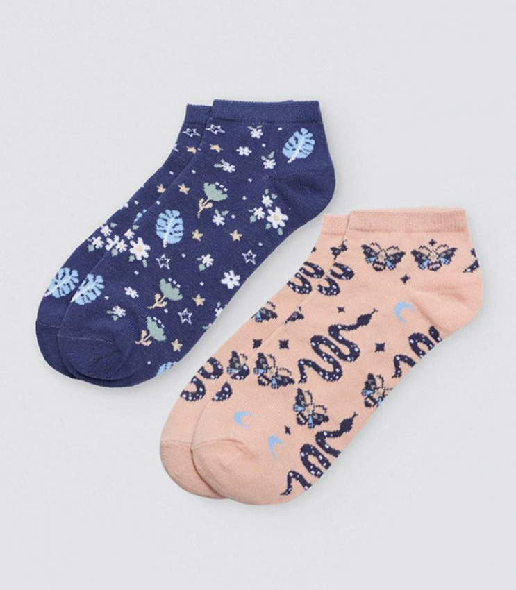 GOTEXTIL | PACK 2 DE CALCETINES CORTOS ESTAMPADOS YSABEL MORA 12252 