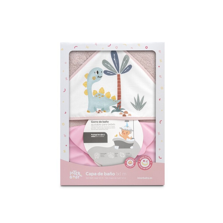 GOTEXTIL | CAPA BAÑO DINOSAURIO PALMERA + GORRO 01261 INTERBABY