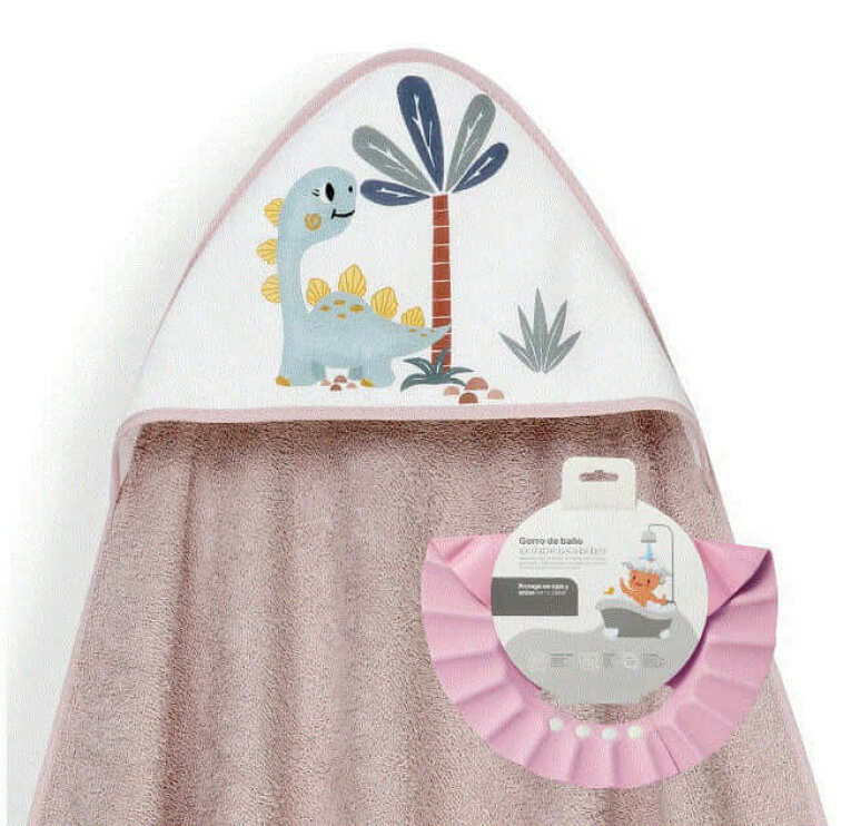 GOTEXTIL | CAPA BAÑO DINOSAURIO PALMERA + GORRO 01261 INTERBABY