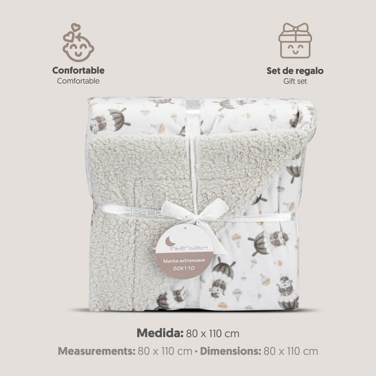 GOTEXTIL | MANTA CON BORREGUILLO PARACAIDISTA 00918 INTERBABY