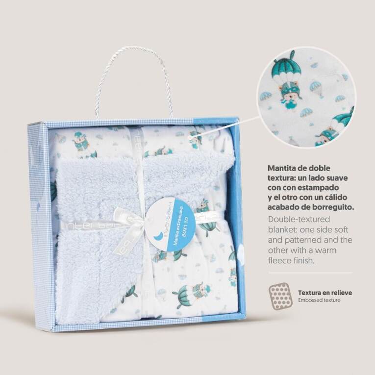 GOTEXTIL | MANTA CON BORREGUILLO PARACAIDISTA 00918 INTERBABY
