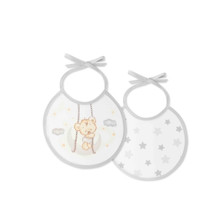 GOTEXTIL | PACK 2 BABEROS OSITO LUNA ESTRELLAS 00361 INTERBABY