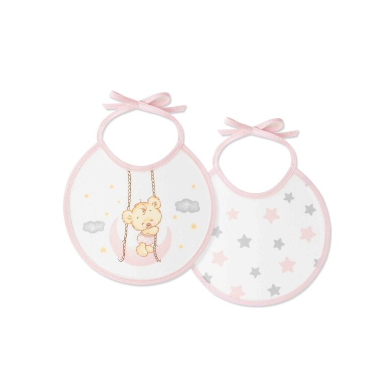 GOTEXTIL | PACK 2 BABEROS OSITO LUNA ESTRELLAS 00361 INTERBABY