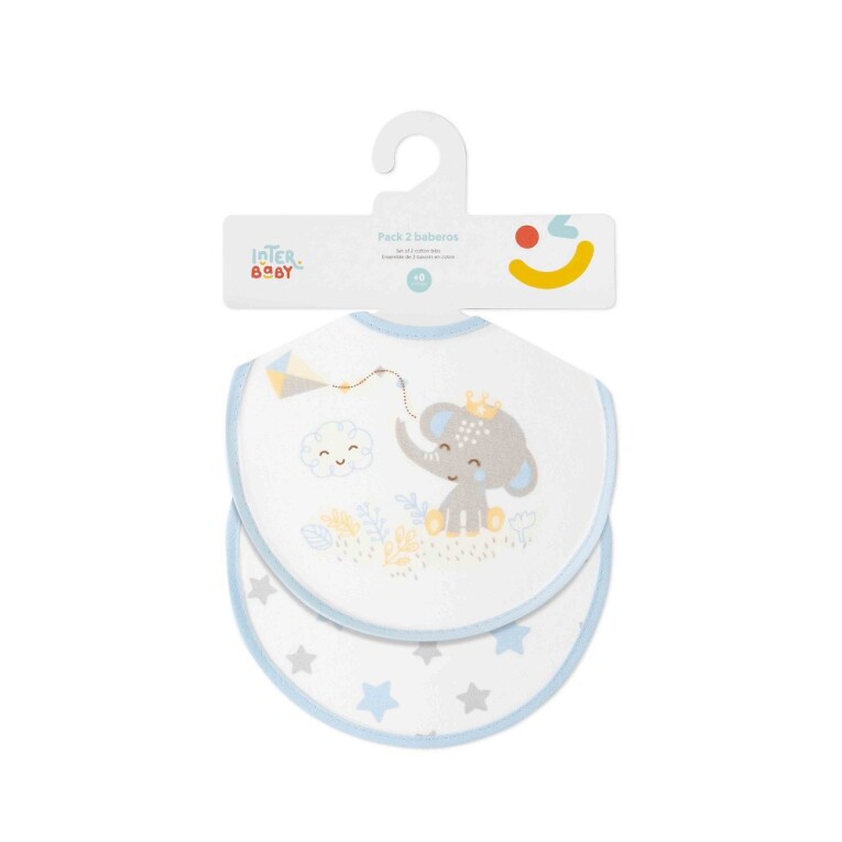 GOTEXTIL | PACK 2 BABEROS CACHIRULO ESTRELLAS 00360 INTERBABY