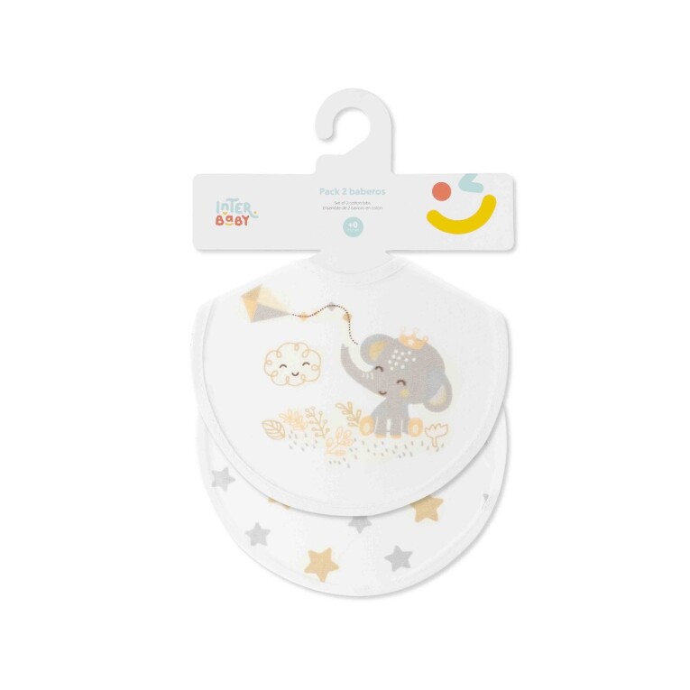 GOTEXTIL | PACK 2 BABEROS CACHIRULO ESTRELLAS 00360 INTERBABY