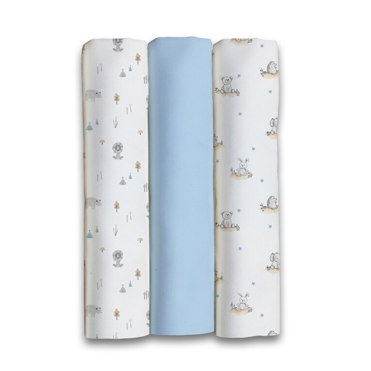 GOTEXTIL | PACK 3 GASAS BEBÉ FOREST JUNGLA 80x80 INTERBABY 98980
