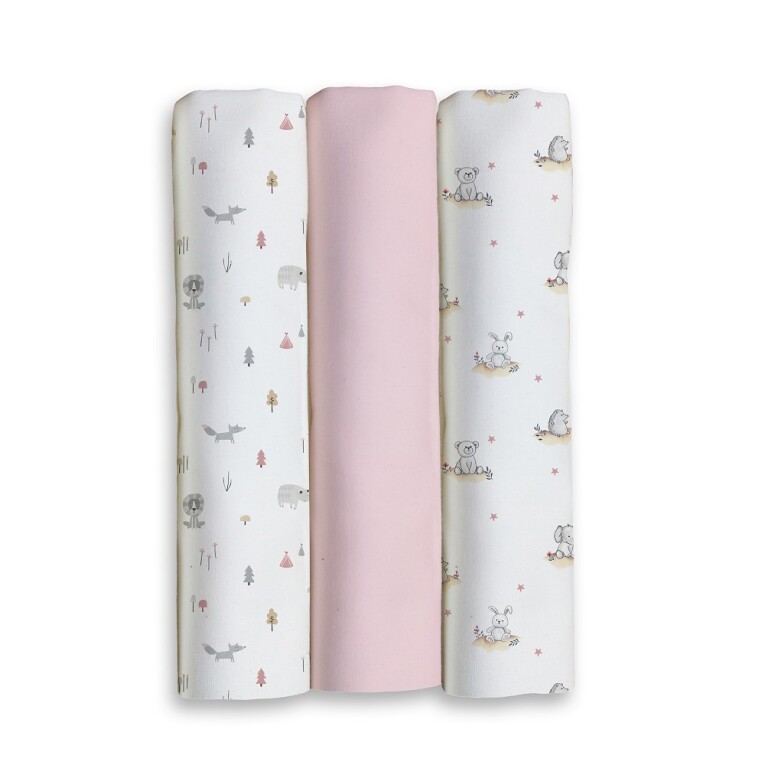 GOTEXTIL | PACK 3 GASAS BEBÉ FOREST JUNGLA 80x80 INTERBABY 98980
