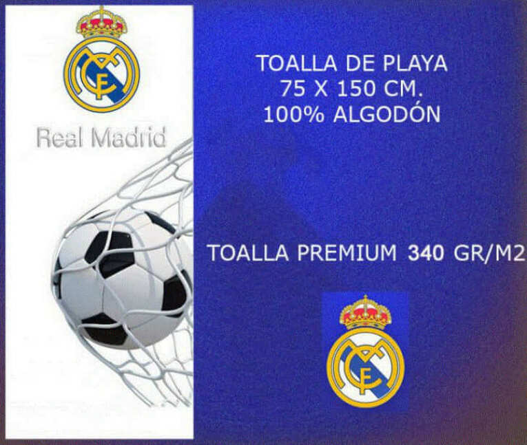 GOTEXTIL | TOALLA REAL MADRID REF. 21 ALGODÓN 75X150 CM
