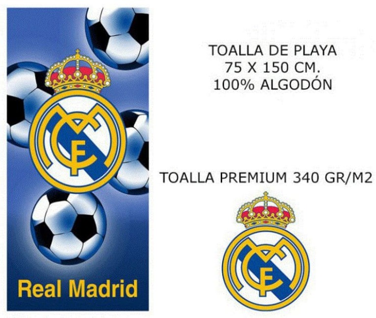 GOTEXTIL | TOALLA REAL MADRID REF. 25 ALGODÓN 75X150 CM