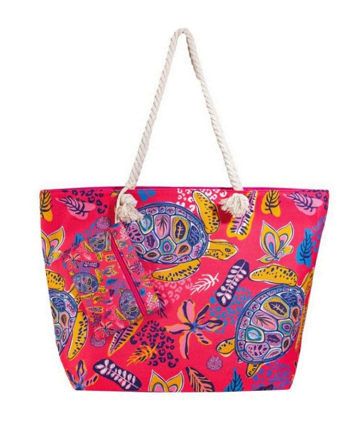 GOTEXTIL | BOLSO PLAYA ESTAMPADO TORTUGA 40x60CM 06543 SUN&SURF
