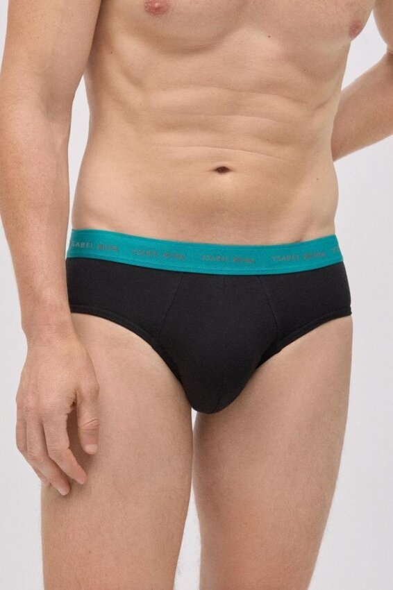 GOTEXTIL | PACK 2 SLIPS NEGROS CON ELÁSTICO DE COLOR - YSABEL MORA 20413