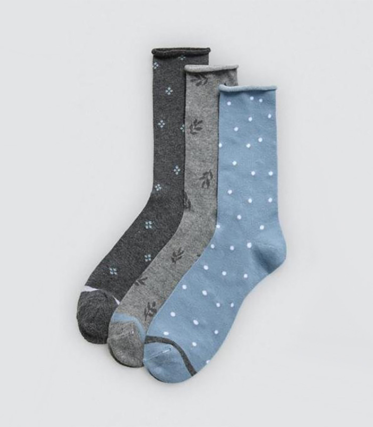 GOTEXTIL | Pack 3 calcetines mujer estampados sin puño Ysabel Mora 12943