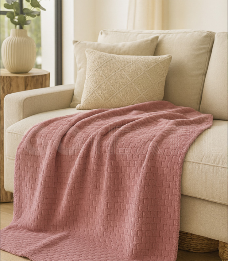 GOTEXTIL | Manta Plaid 50024 Ysabel Mora – Manta Suave con Interior de Borreguito | Calidez y Confort para el Hogar