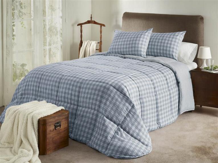 GOTEXTIL | Edredón Conforter SQUARES 2062 Atenas – Cama 90 y 105 cm | Diseño Cuadros Moderno, Microfibra Premium y Cojín Incluido