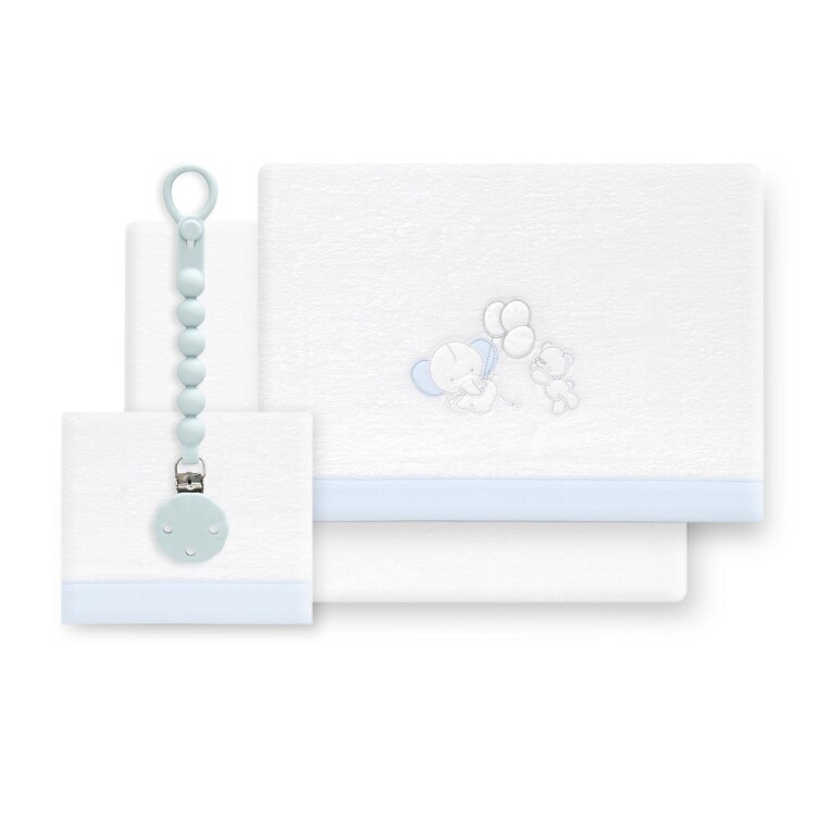GOTEXTIL | Tríptico Cuna Coralina Interbaby 30209 Oso Elefante Globos + Broche – Suavidad y Calor para el Bebé