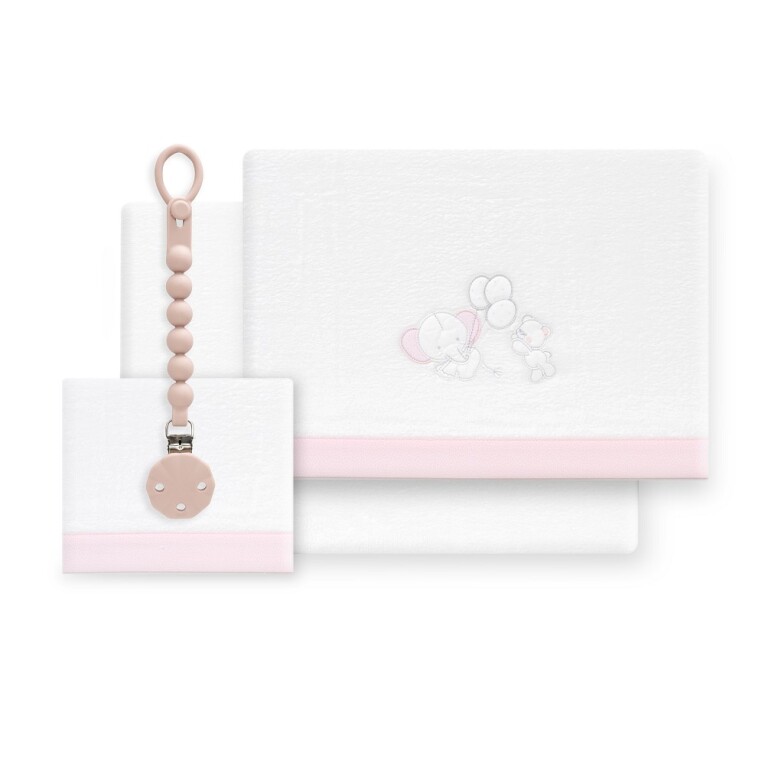 GOTEXTIL | Tríptico Cuna Coralina Interbaby 30209 Oso Elefante Globos + Broche – Suavidad y Calor para el Bebé