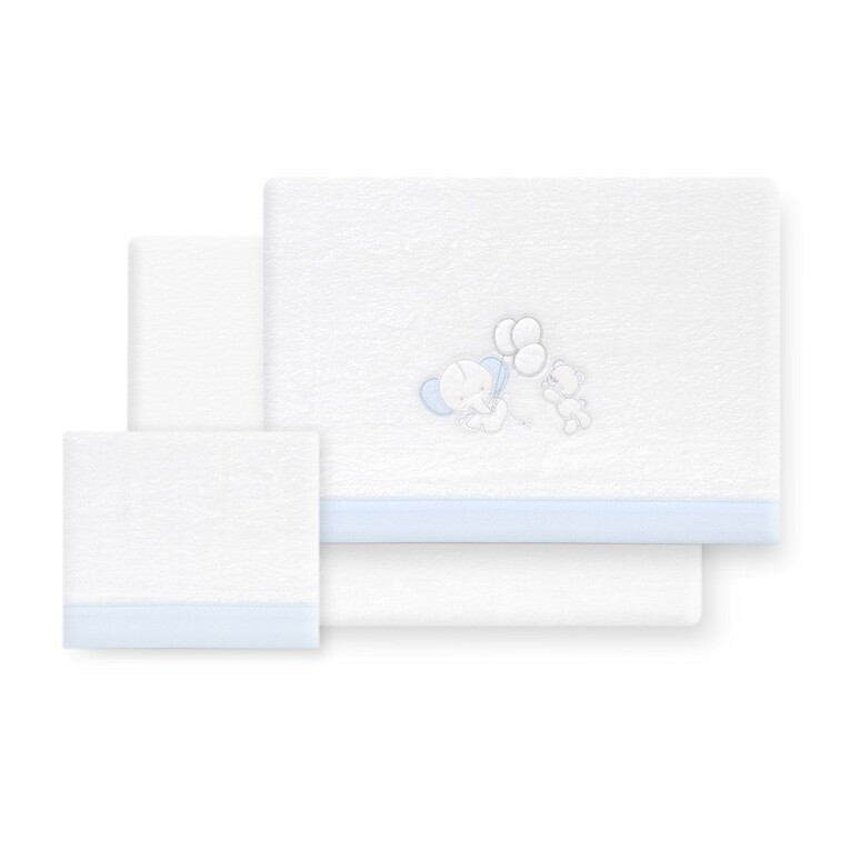 GOTEXTIL | Tríptico Cuna Coralina Interbaby 30209 Oso Elefante Globos + Broche – Suavidad y Calor para el Bebé