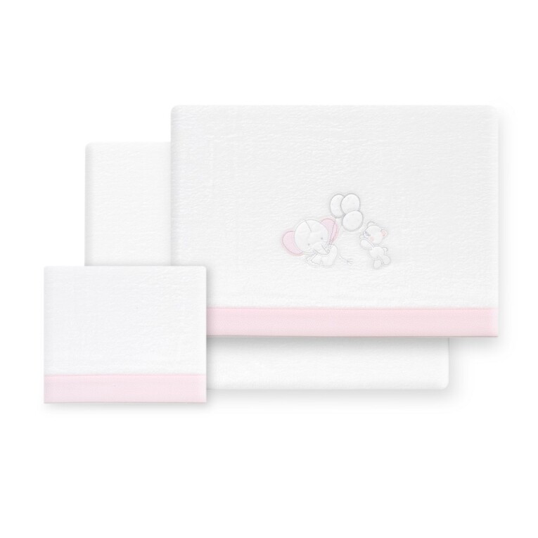 GOTEXTIL | Tríptico Cuna Coralina Interbaby 30209 Oso Elefante Globos + Broche – Suavidad y Calor para el Bebé