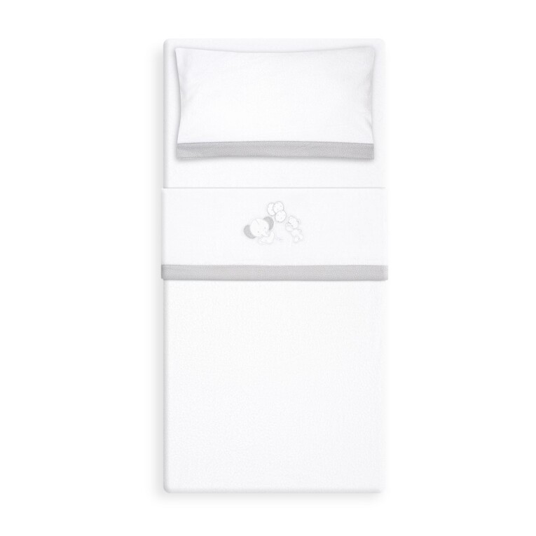 GOTEXTIL | Tríptico Cuna Coralina Interbaby 30209 Oso Elefante Globos + Broche – Suavidad y Calor para el Bebé