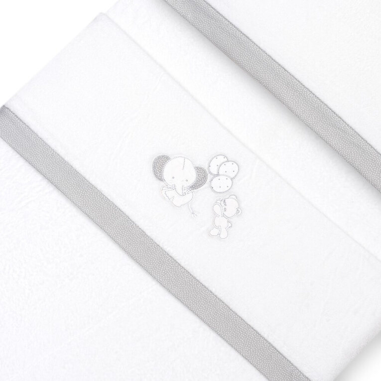 GOTEXTIL | Tríptico Cuna Coralina Interbaby 30209 Oso Elefante Globos + Broche – Suavidad y Calor para el Bebé