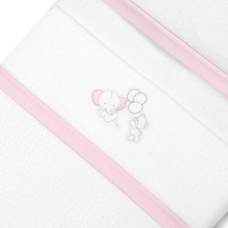 GOTEXTIL | Tríptico Cuna Coralina Interbaby 30209 Oso Elefante Globos + Broche – Suavidad y Calor para el Bebé