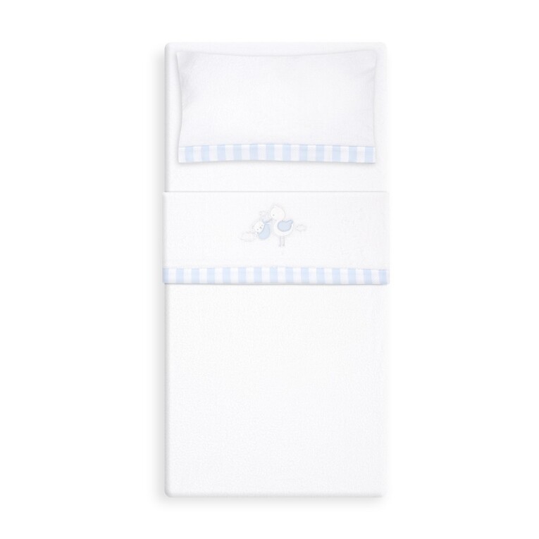 GOTEXTIL | Tríptico Cuna Coralina Interbaby 30211 Cigüeña Oso + Broche – Dulzura, Calidez y Confort para el Bebé