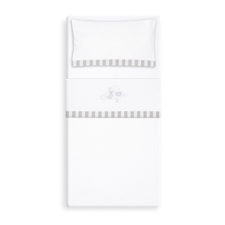 GOTEXTIL | Tríptico Cuna Coralina Interbaby 30211 Cigüeña Oso + Broche – Dulzura, Calidez y Confort para el Bebé