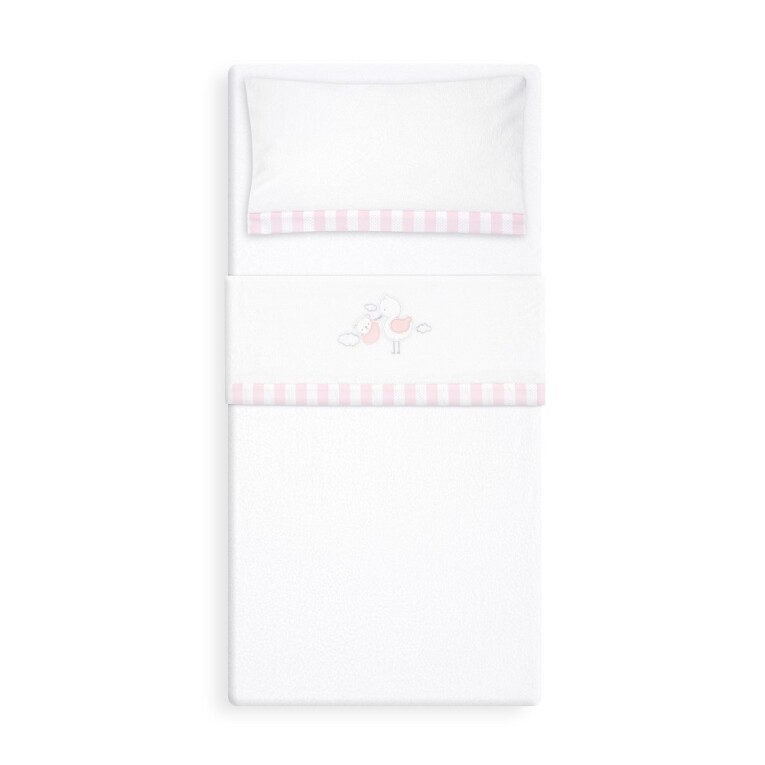 GOTEXTIL | Tríptico Cuna Coralina Interbaby 30211 Cigüeña Oso + Broche – Dulzura, Calidez y Confort para el Bebé