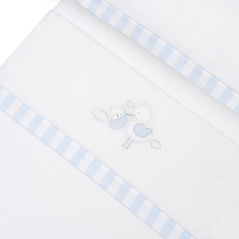 GOTEXTIL | Tríptico Cuna Coralina Interbaby 30211 Cigüeña Oso + Broche – Dulzura, Calidez y Confort para el Bebé