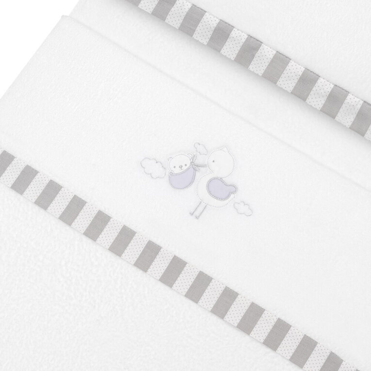 GOTEXTIL | Tríptico Cuna Coralina Interbaby 30211 Cigüeña Oso + Broche – Dulzura, Calidez y Confort para el Bebé