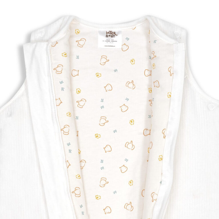 GOTEXTIL | Saco Nana Soft 85 Mod. Luna Interbaby | Saco dormir bebé algodón con mangas extraíbles