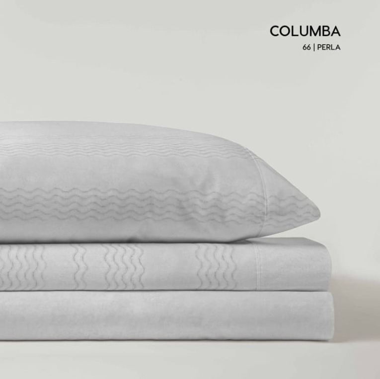 GOTEXTIL | Juego Sábanas Microlina Serena Jacquard Columba Perla – Máximo Calor y Suavidad para el Invierno