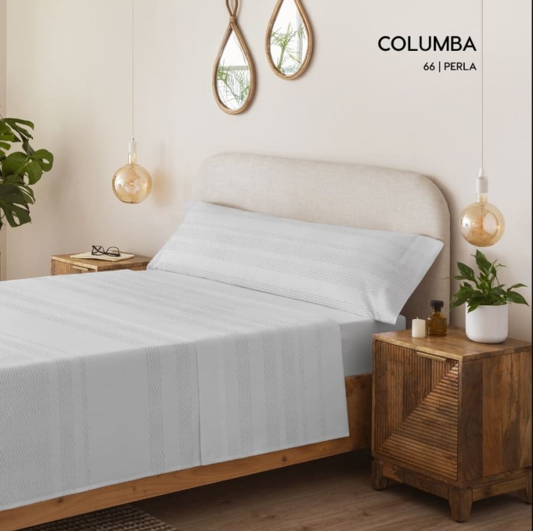 GOTEXTIL | Juego Sábanas Microlina Serena Jacquard Columba Perla – Máximo Calor y Suavidad para el Invierno