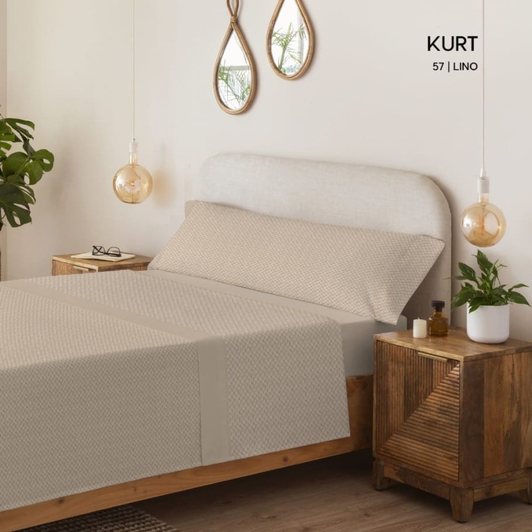 GOTEXTIL | Juego Sábanas Microlina Serena KURT Lino – Suavidad y Calor Ligero para el Invierno