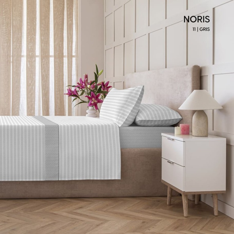 GOTEXTIL | Juego Sábanas Coralina Kabely Noris Gris Catotex – Calidez, Estilo y Suavidad para el Invierno