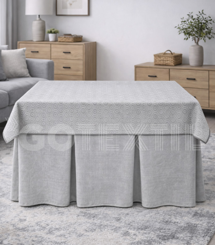 GOTEXTIL | Falda Mesa Camilla Rectangular con Tapete Andalucía 70x120 – Tejido Grueso para Invierno