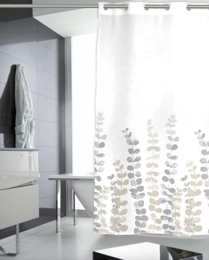 GOTEXTIL | Cortina de Baño DRASS Stilia Secaneta – 180x200 cm Hidrofugada y Antimoho con Sistema Click-Clack