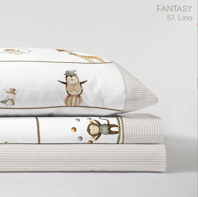 GOTEXTIL | Juego de sábanas infantil Fantasy lino Kabely Kids Catotex cama 90 y 105