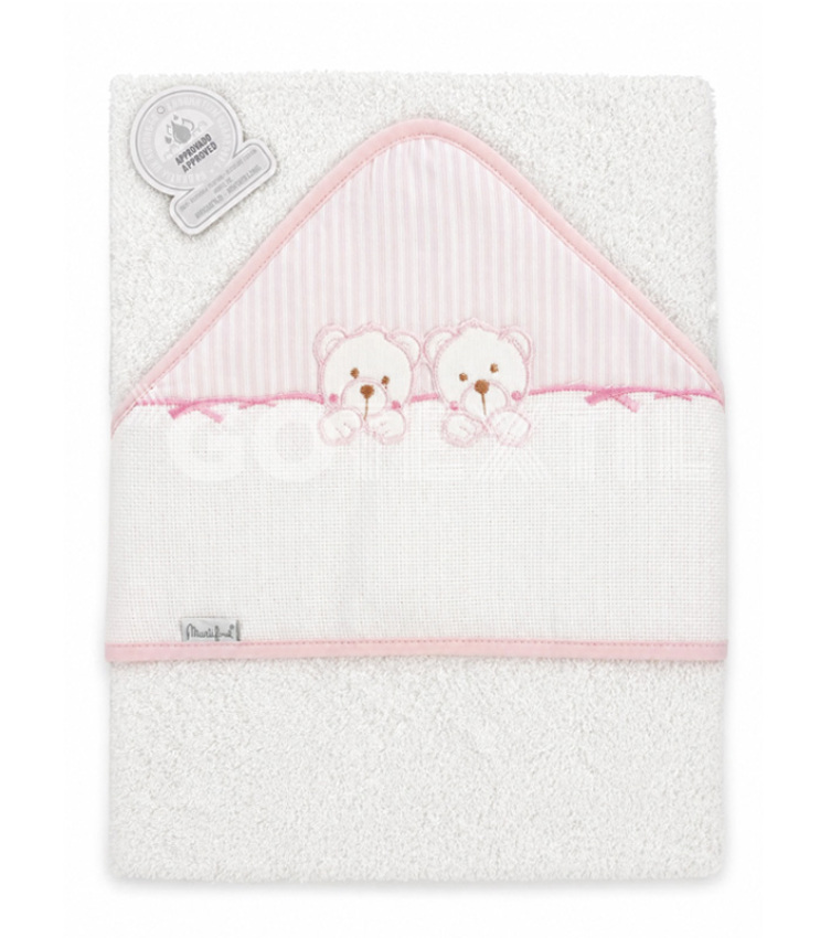GOTEXTIL | Capa de baño bebé con babero para bordar Punto de Cruz Martifanel 201 Twins algodón