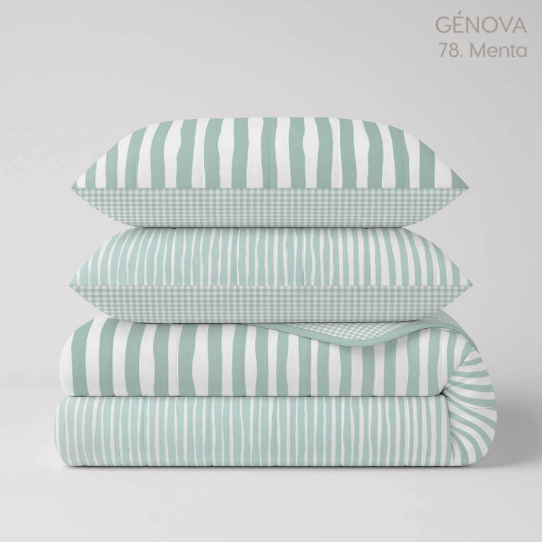 GOTEXTIL | Colcha bouti reversible GENOVA beige Catotex microfibra