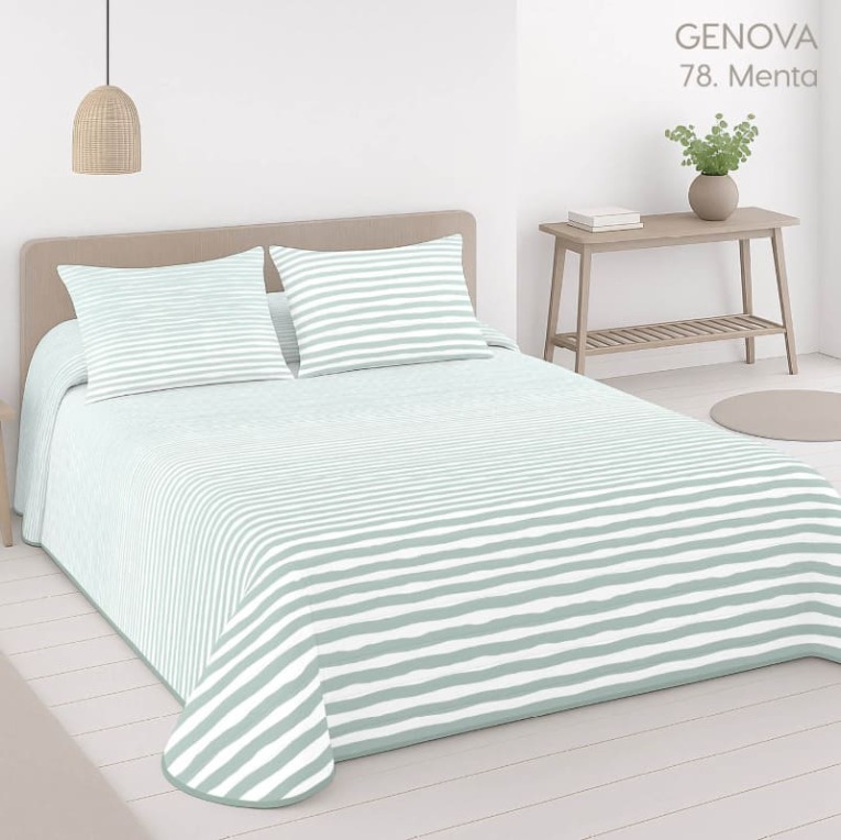 GOTEXTIL | Colcha bouti reversible GENOVA beige Catotex microfibra