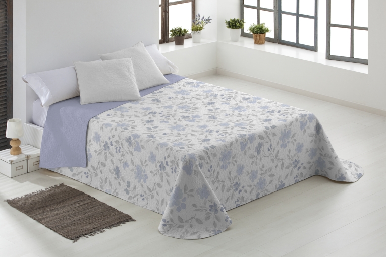 GOTEXTIL | Colcha bouti reversible CUMBRE azul One Living - Colcha ligera verano