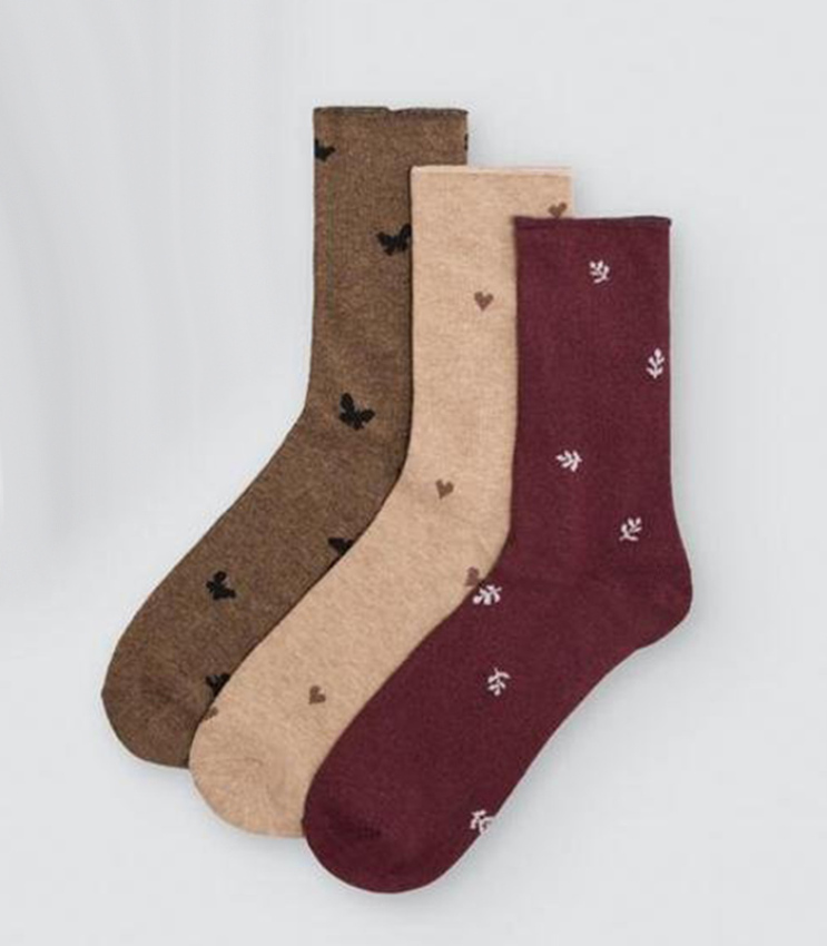 GOTEXTIL | Pack 3 Calcetines Fantasía Sin Puño Mujer Ysabel Mora 12110