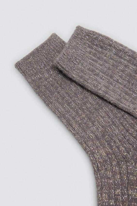 GOTEXTIL | Calcetín Canalé con Brillo Mujer Ysabel Mora 12136 Lúrex